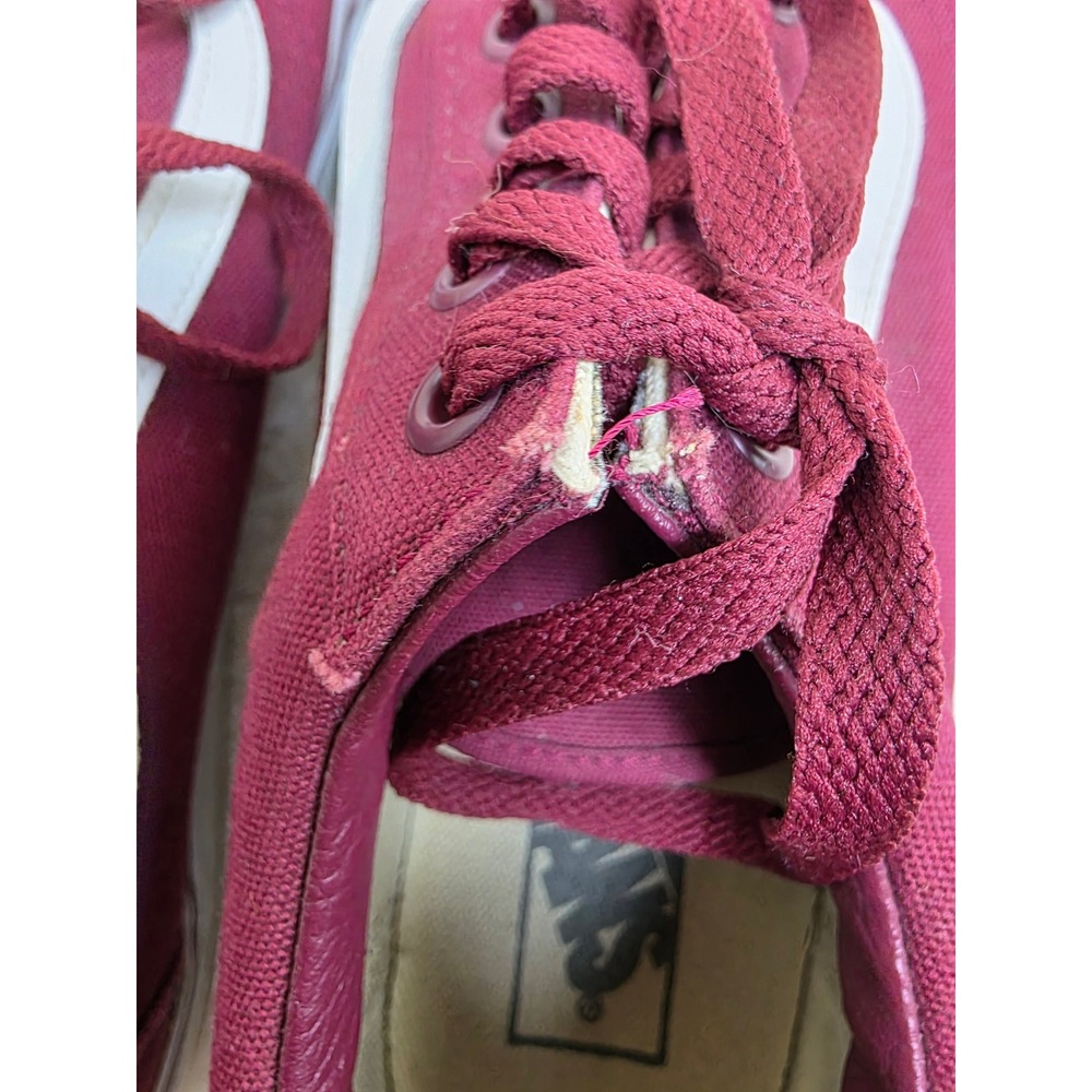 Vans Old Skool Burgundy Maroon Low Top Skate Shoes Mens 10.5 Womens 12 - Picture 9 of 10